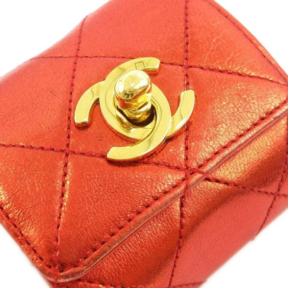 Chanel Turnlock Bangle Red Lambskin